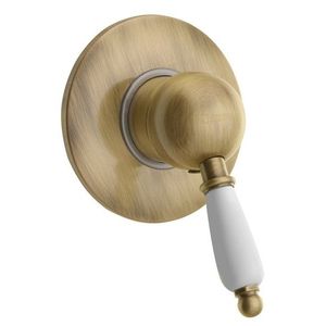 SAPHO - KIRKÉ WHITE podomietková sprchová batéria, 1 výstup, biela páčka, bronz KI41BB vyobraziť