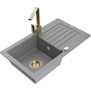 MEXEN/S MEXEN/S - Pablo granitový drez 1-miska s odkvapkávačom vrátane batérie Rita, šedý 6510-71-670300-50 vyobraziť