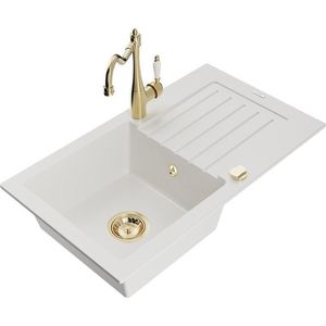 MEXEN/S MEXEN/S - Pablo granitový drez 1 s odkvapkávačom vrátane batérie Carla, biela 6510-20-670700-50 vyobraziť