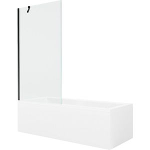 MEXEN/S - Cubik obdĺžniková vaňa 170 x 70 cm s panelom + vaňová zástena 90, transparent, čierna 550317070X9509000070 vyobraziť