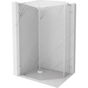MEXEN/S - Lunar L sprchový kút päťboký krídlový ľavá 100 x 80, transparent, nikel kartáčovaný 831L-100L-080P-97-00-L vyobraziť