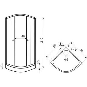 KERRA - Kabína sprchová Classic 90 White + batéria 5907548113948 vyobraziť