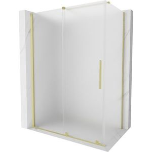 MEXEN/S - Velár sprchovací kút, posuvné dvere 160 x 80, dekor, zlato kartáčovaná 871-160-080-31-55 vyobraziť