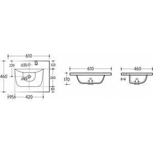 COMAD - Nábytkové umývadlo SKY 60cm 5907611651803 vyobraziť