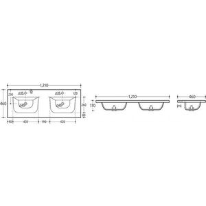COMAD - Nábytkové umývadlo SKY 120cm 5907611652268 vyobraziť