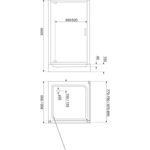 KERRA - Kabína sprchová Tomar 90 (s vaničkou) 5907548114068 vyobraziť