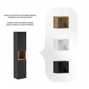 COMAD - Vysoká skrinka 2 dvierka NOVA BLACK 5907611663714 vyobraziť