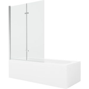 MEXEN/S - Vega obdĺžniková vaňa 150 x 70 cm s panelom + vaňová zástena 120, transparent, chróm 550115070X9212020100 vyobraziť