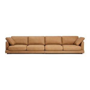 Hnedá kožená pohovka 390 cm Gala – Kave Home vyobraziť