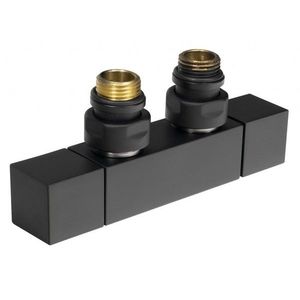 SAPHO - CUBE TWIN pripojovacia súprava ventilu pre stredové pripojenie, čierna mat CP581BS vyobraziť