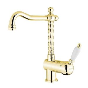 SAPHO SAPHO - KIRKÉ WHITE stojánkova drezová batéria, biela páčka, zlato KI14BZ vyobraziť