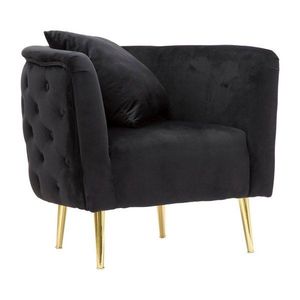 Čierne zamatové kreslo Bucarest – Mauro Ferretti vyobraziť
