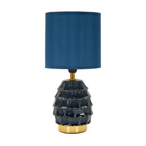 Modrá keramická stolová lampa s textilným tienidlom (výška 30, 5 cm) Pigny – Mauro Ferretti vyobraziť