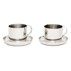 Šálky v súprave 2 ks z nehrdzavejúcej ocele v striebornej farbe Nirela – Kave Home vyobraziť