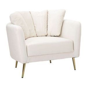 Krémovobiele zamatové kreslo Kiev – Mauro Ferretti vyobraziť