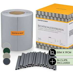 Blumfeldt Tieniace pásy na záhradný plot, PVC, 450 g/m², 50 × 19 cm, spony vyobraziť