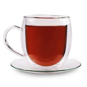 Feelino Pohár na pitie, Dvojstenný, Vysoko kvalitné borosilikátové sklo, 400 ml, Jedinečný vyobraziť