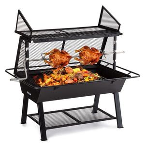 Blumfeldt Milos Alto, otočný gril, žiaruvzdorná oceľová konštrukcia, priehradka na drevo vyobraziť