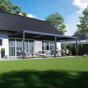 Bioklimatická pergola INTRO DUO 8x4 m k stene Rojaplast vyobraziť