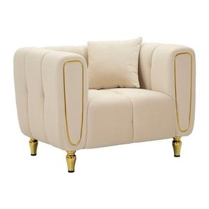 Krémovobiele zamatové kreslo Alma – Mauro Ferretti vyobraziť