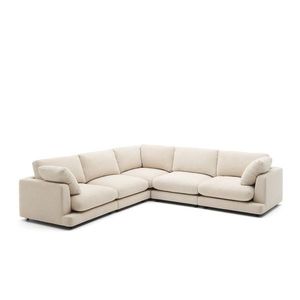 Béžová ženilková rohová pohovka Gala – Kave Home vyobraziť