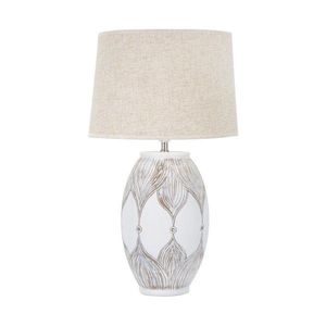 Béžová stolová lampa s textilným tienidlom (výška 67 cm) Atene – Mauro Ferretti vyobraziť