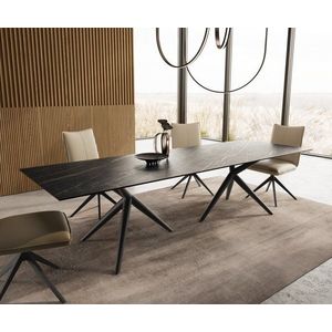 Hranatý jedálenský stôl 300x100 keramický Laminam®Noir Desir Brown vyobraziť