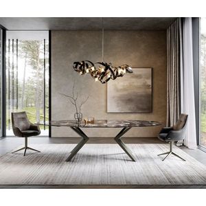 Jedálenský stôl Edge Oval 280x130 keramický Iris FMG Agatablack vyobraziť