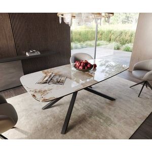 Jedálenský stôl Edge Boot 200x100 Keramický stôl Minas Melange biely vyobraziť