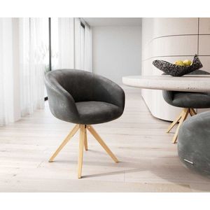 Otočná stolička Vinka-Flex s podrúčkami drevená základňa štvorcová vyobraziť