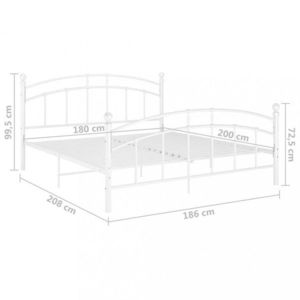 Posteľ biely kov Dekorhome vyobraziť