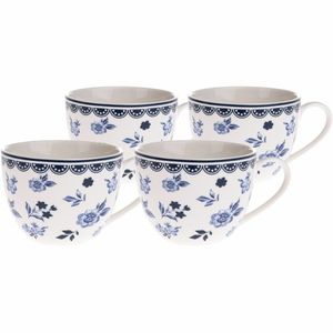 4-dielna sada porcelánových šálok Floral, 90 ml vyobraziť