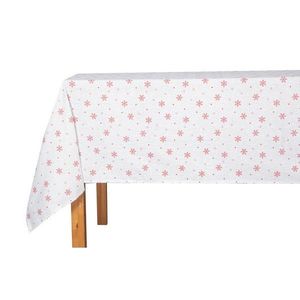 Vianočný obrus Red Snowflakes on White, 130 x 180 cm vyobraziť