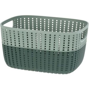 Plastový košík Duo, zelená, 28, 6 x 21, 8 x 15, 1 cm vyobraziť