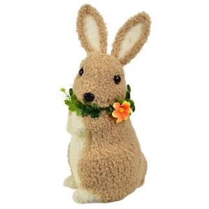 Veľkonočný zajačik flísový s kvetinou, 15 x 27 x 12 cm vyobraziť