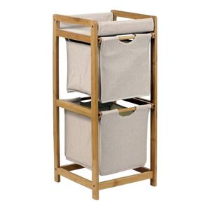 Autronic Regál bambus 2 šedé police DR-012-2 vyobraziť