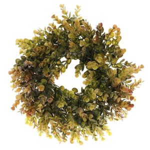 Jesenný veniec umelý Eucalyptus, pr. 30 cm, zeleno-hnedá vyobraziť