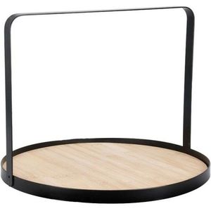 EH Bambusový okrúhly podnos s kovovou rukoväťou, 35 cm vyobraziť