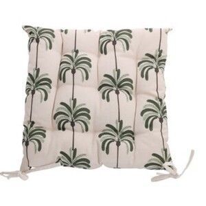 Sedák prešívaný Palmy zelená, 40 x 40 cm vyobraziť