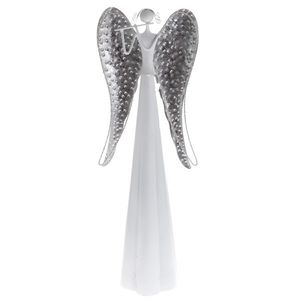 Kovový anjel so svietiacimi krídlami, 64 cm, LED svetlo vyobraziť