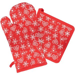 Trade Concept Chňapka s magnetom a podložka Srdiečka, 18 x 32 + 20 x 20 cm vyobraziť