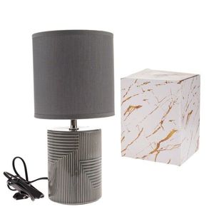 Keramická stolná lampa Matrix 33 cm, sivá vyobraziť