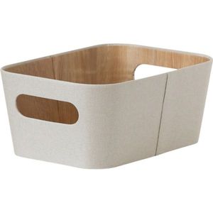 Kitchisimo Set 2 úložných košíkov 26 × 18 × 11 cm, krémová, S vyobraziť