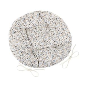 Bellatex Sedák EMA okrúhly prešívaný Kvietok béžovomodrá 40 cm vyobraziť