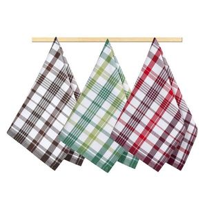 Bellatex Kuchynská utierka Káro zelená, hnedá, červená, 50 x 70 cm, sada 4 ks vyobraziť
