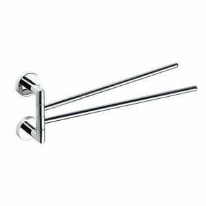 SAPHO XR403 X-Round dvojitý držiak na uteráky otočný 45 cm, strieborná vyobraziť