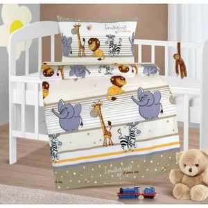 Bellatex Detské krepové obliečky do postieľky Agáta Safari béžová, 90 x 135 cm, 45 x 60 cm vyobraziť