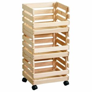 Kesper 69581 Regál na ovocie a zeleninu s kolieskami borovice, 80 x 37 x 30 cm vyobraziť