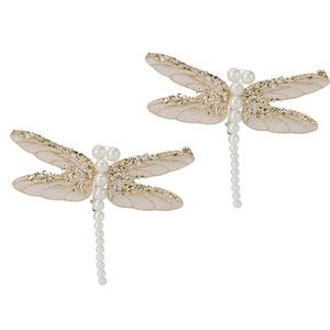 Set vianočných ozdôb Vážka, zlatá, 13x9x1, 5 cm, SET 2 KS vyobraziť