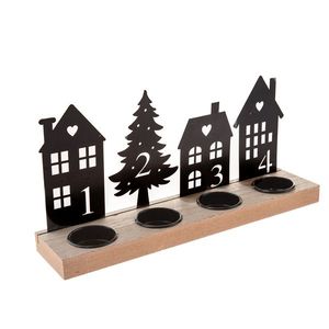 Kovový adventný svietnik, 30 cm vyobraziť